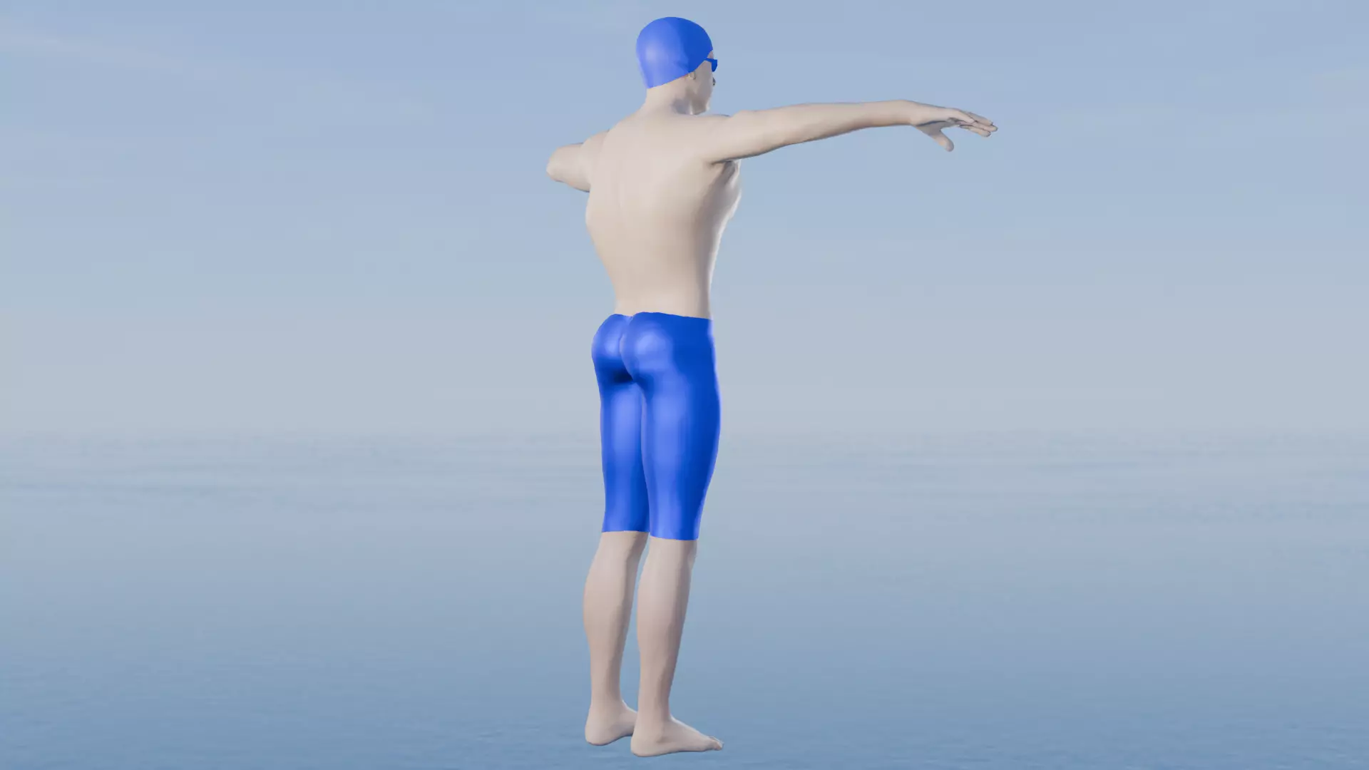 Realistic Male Swimmer Model - Rigged and Textured 3D model_3