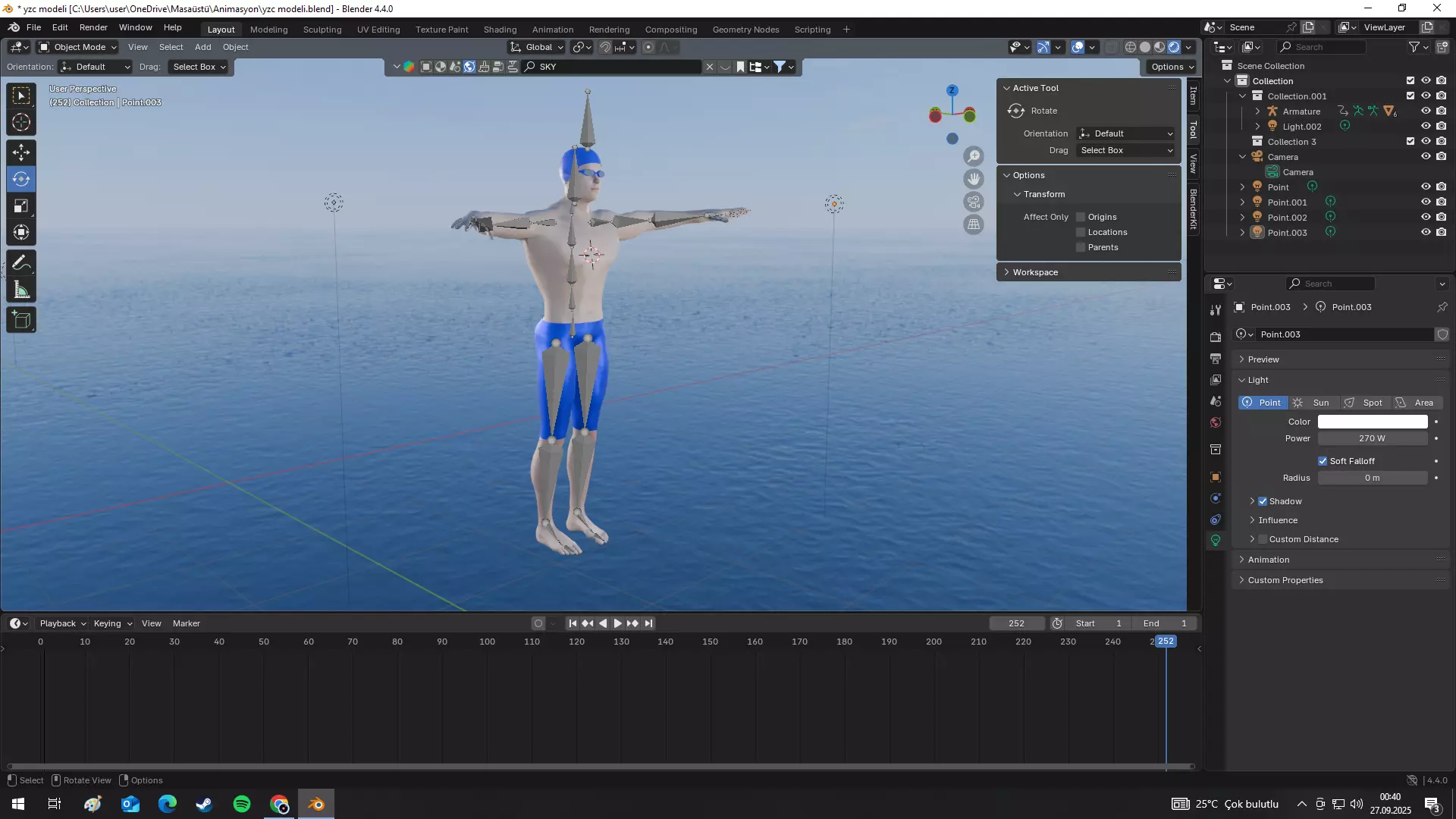 Realistic Male Swimmer Model - Rigged and Textured 3D model_4