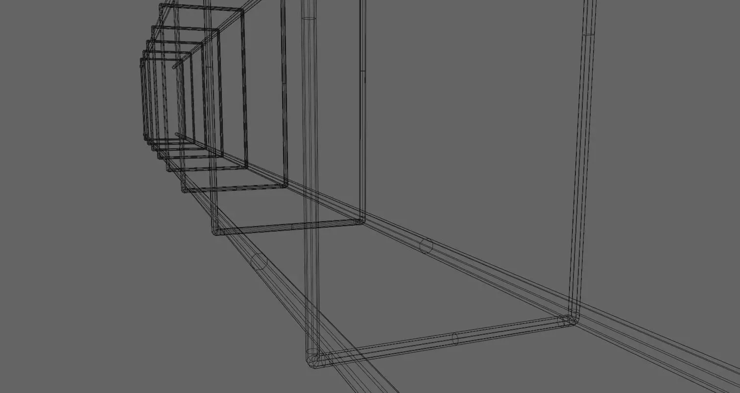 Square Iron Frame - Construction - Armacao de Ferro Low-poly 3D model_21