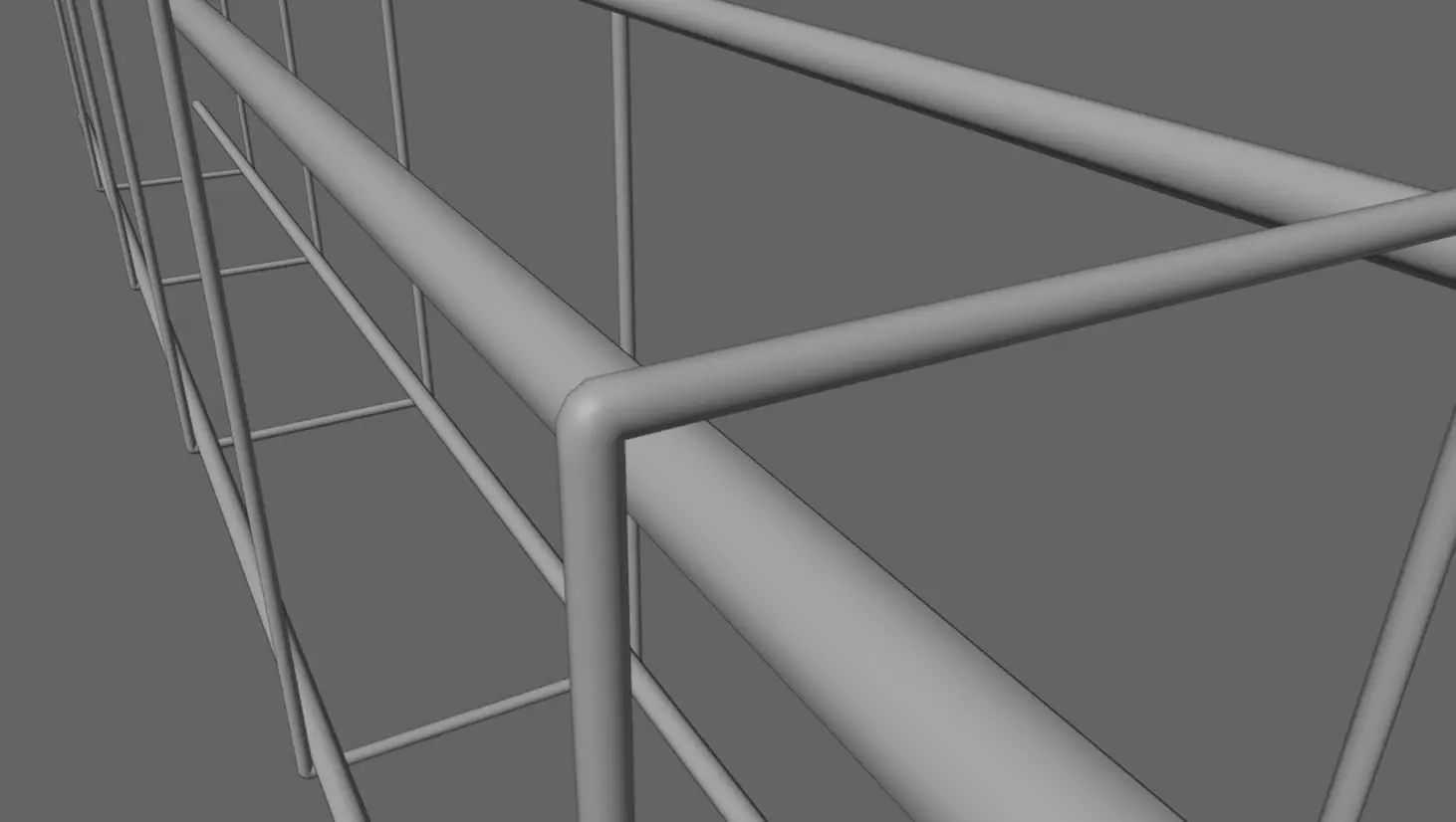 Square Iron Frame - Construction - Armacao de Ferro Low-poly 3D model_12
