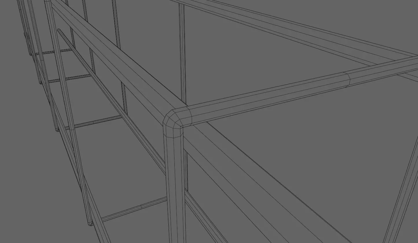 Square Iron Frame - Construction - Armacao de Ferro Low-poly 3D model_15