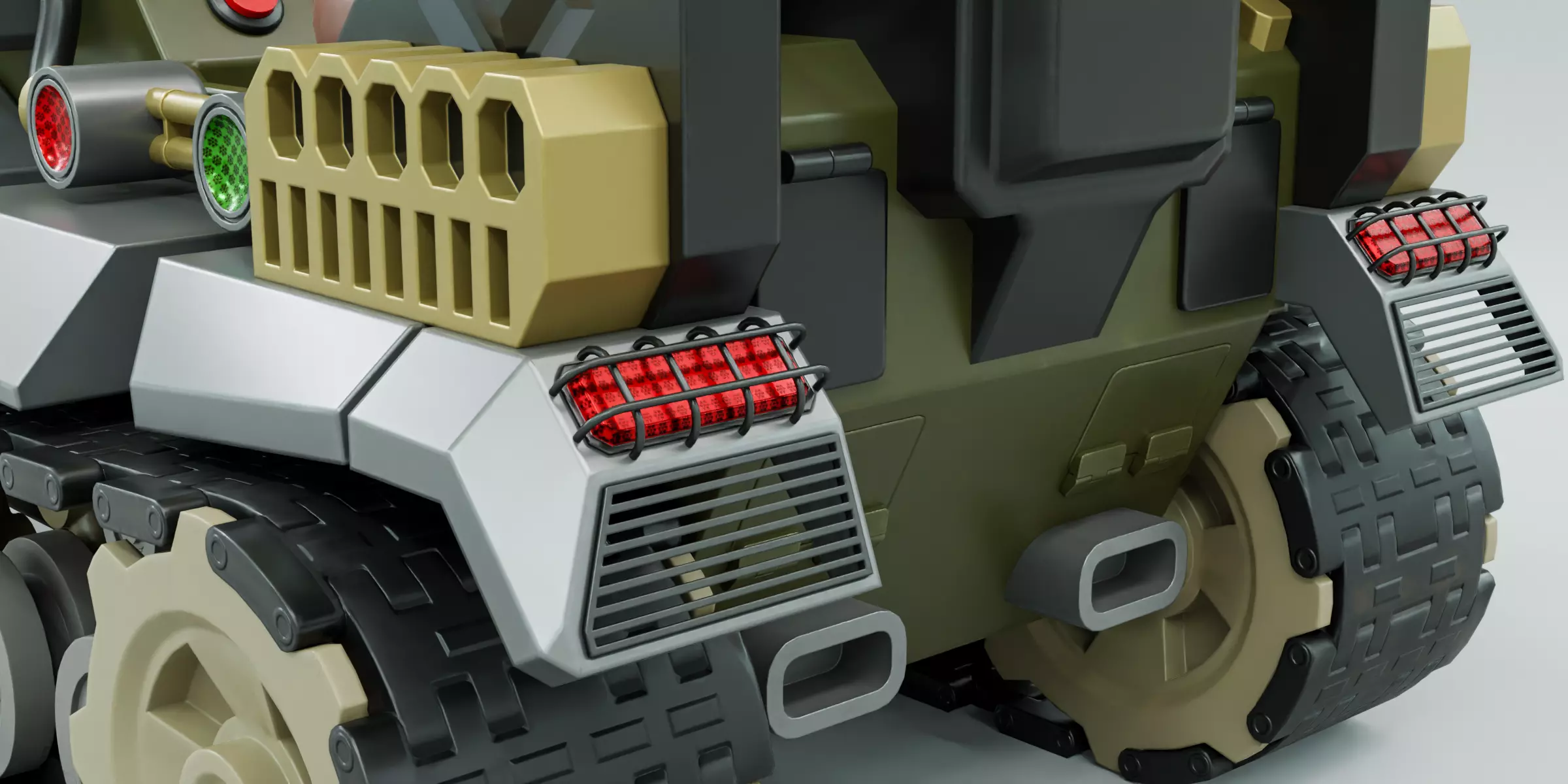 Kiddie Ride Tank 006 Low-poly 3D model_10