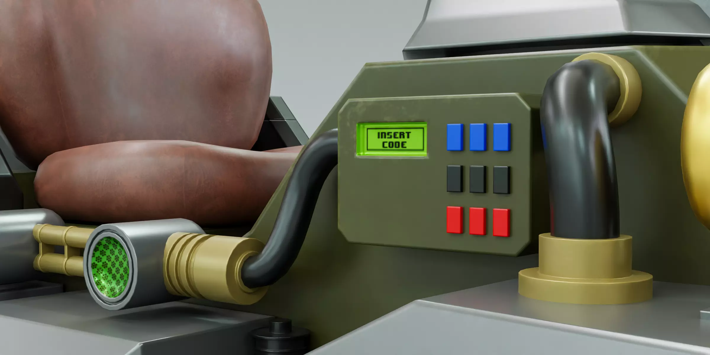 Kiddie Ride Tank 006 Low-poly 3D model_9