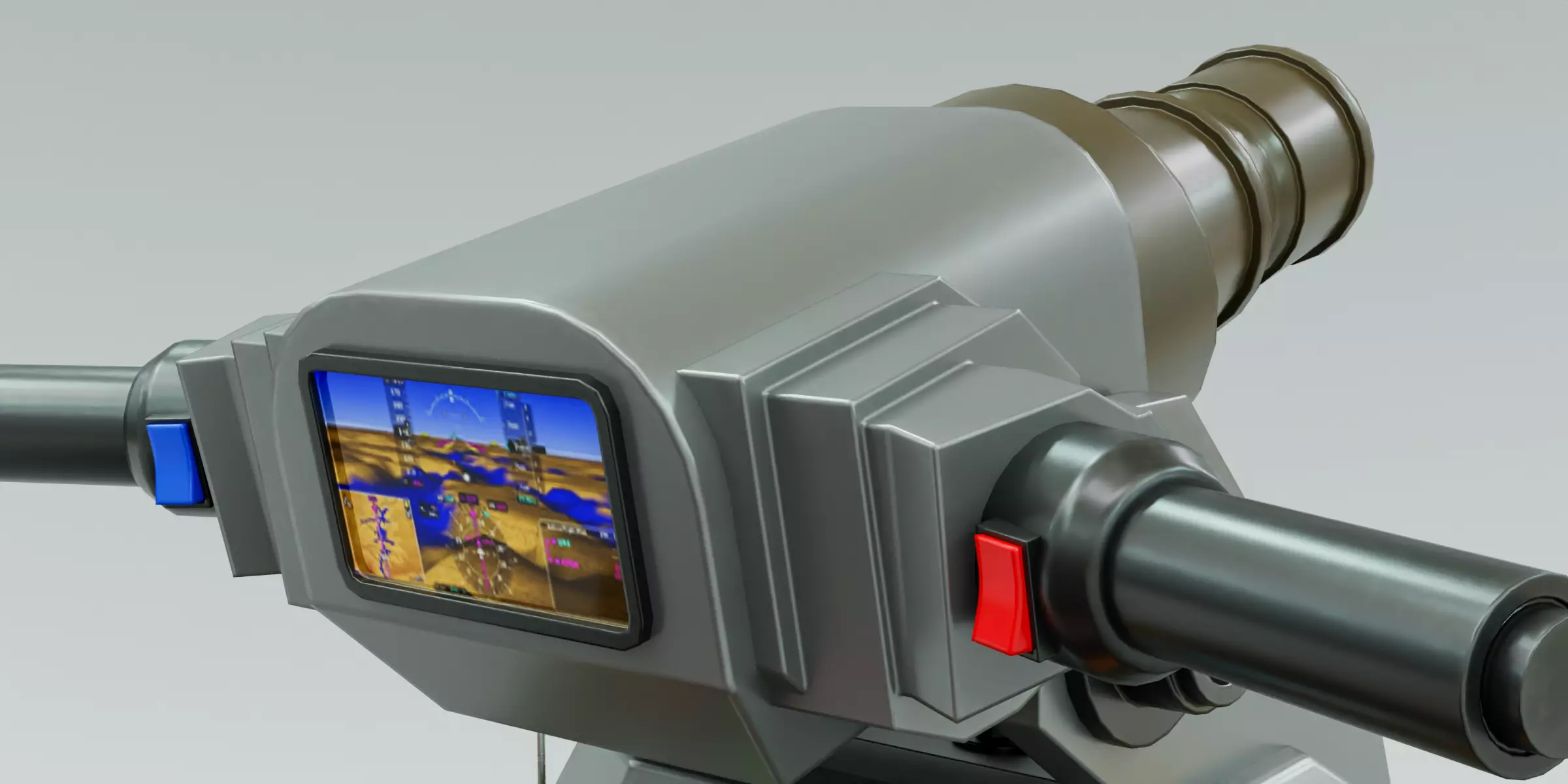 Kiddie Ride Tank 006 Low-poly 3D model_8