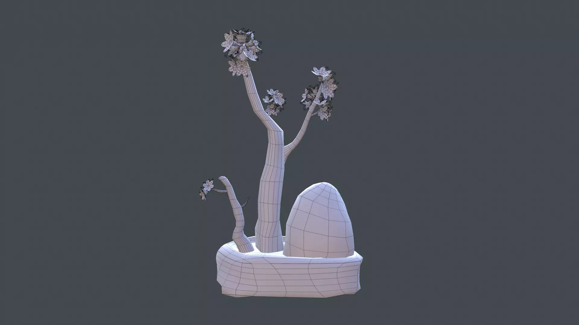 Bonsai Pot Low-poly 3D model_5