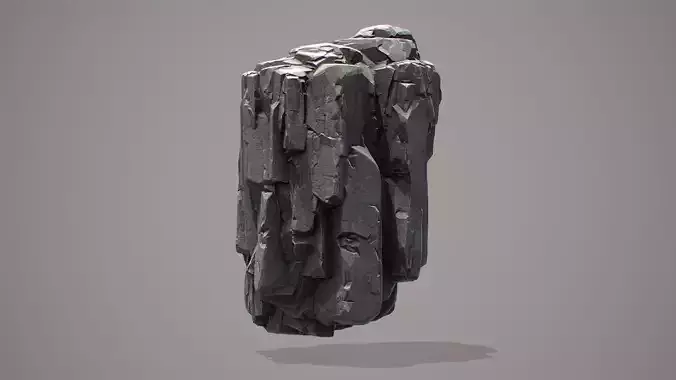 Large Stylized Modular Cliff Rock - Game Ready