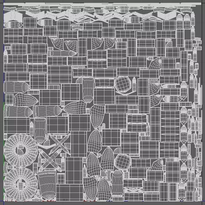 Post-Apocalyptic Hideout Weapons Pack High Poly Render Scene 3D model_5