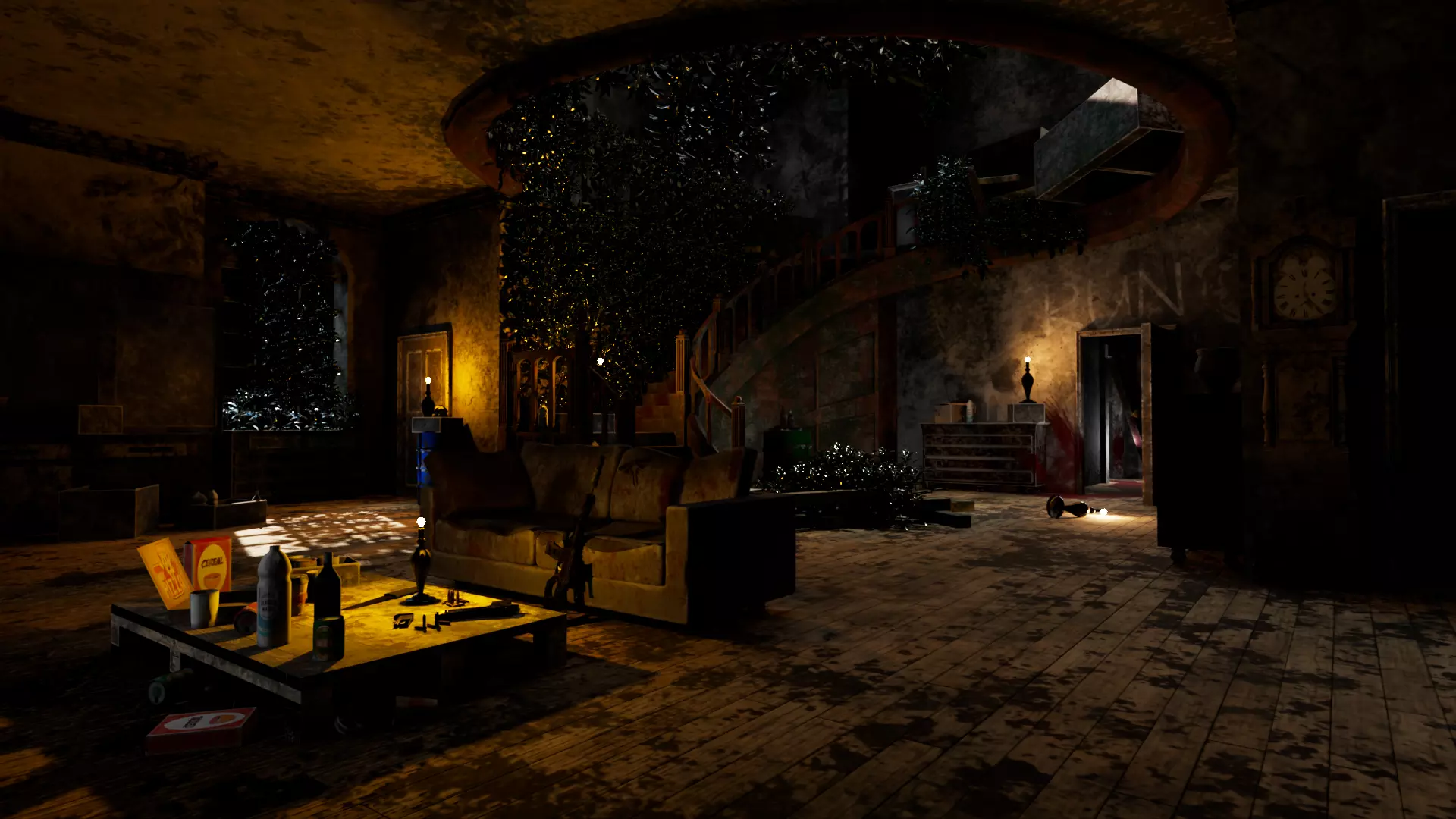 Post-Apocalyptic Hideout Weapons Pack High Poly Render Scene 3D model_0