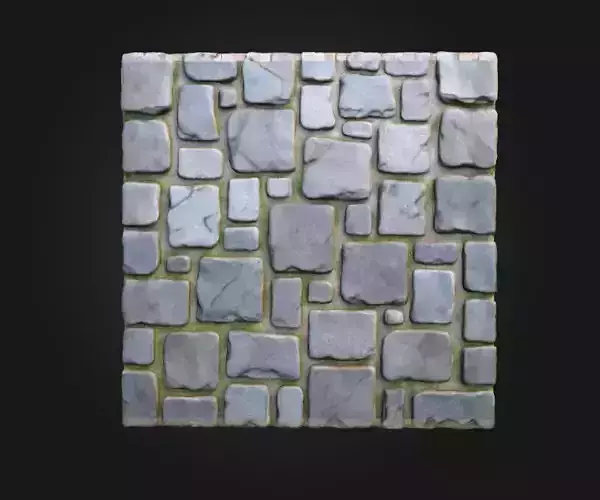 Cobblestone Geometry Low-poly 3D model