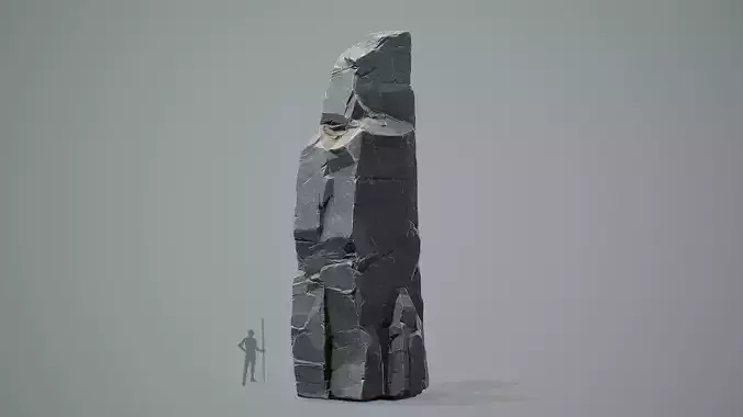 Tall Modular Cliff Rock - Game Ready Asset