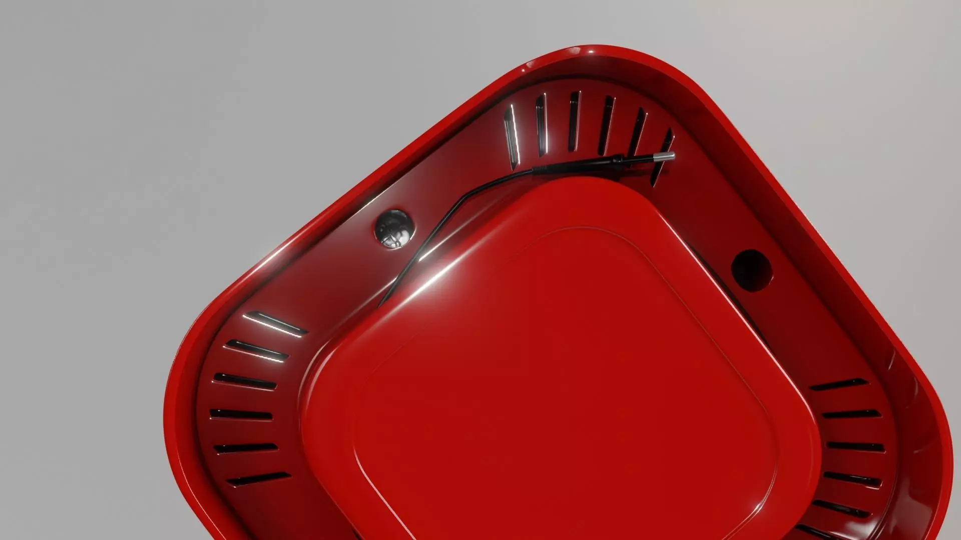 Electric blender with square body and transparent jar model 3D model_3