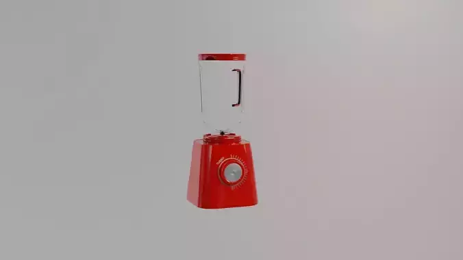 Electric blender with square body and transparent jar model
