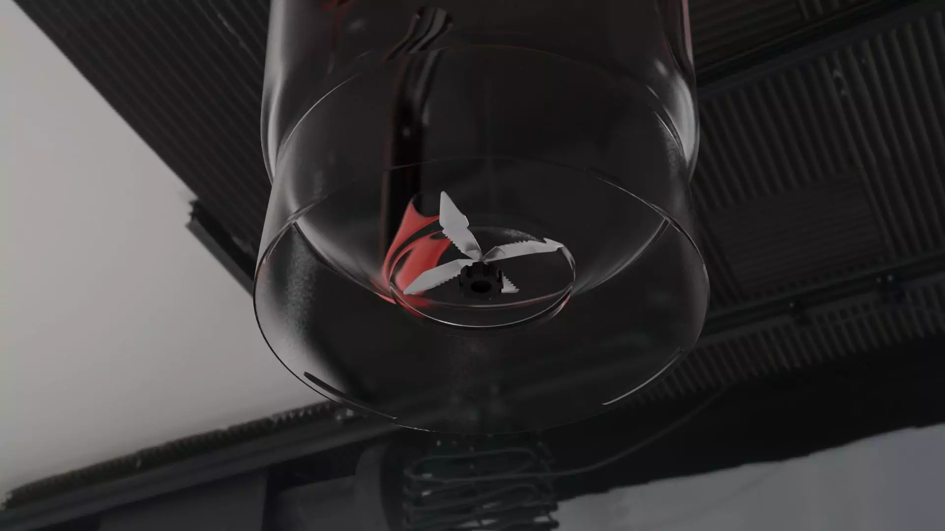 Electric blender with square body and transparent jar model 3D model_6