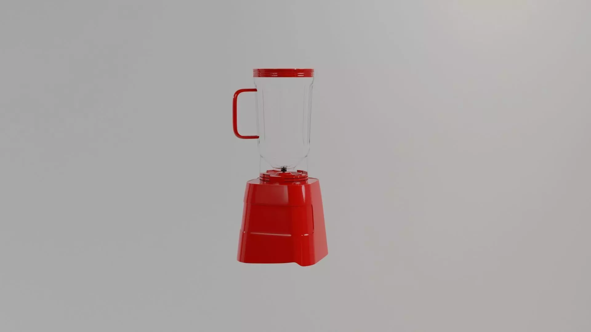 Electric blender with square body and transparent jar model 3D model_1