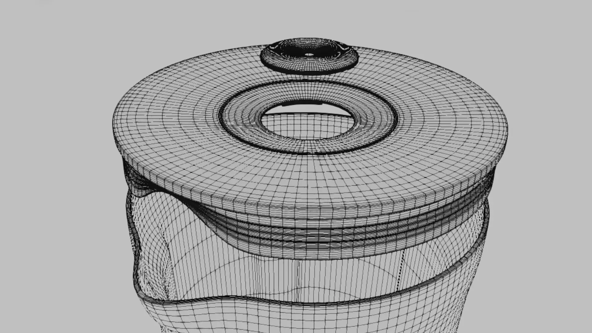 Electric blender with square body and transparent jar model 3D model_12