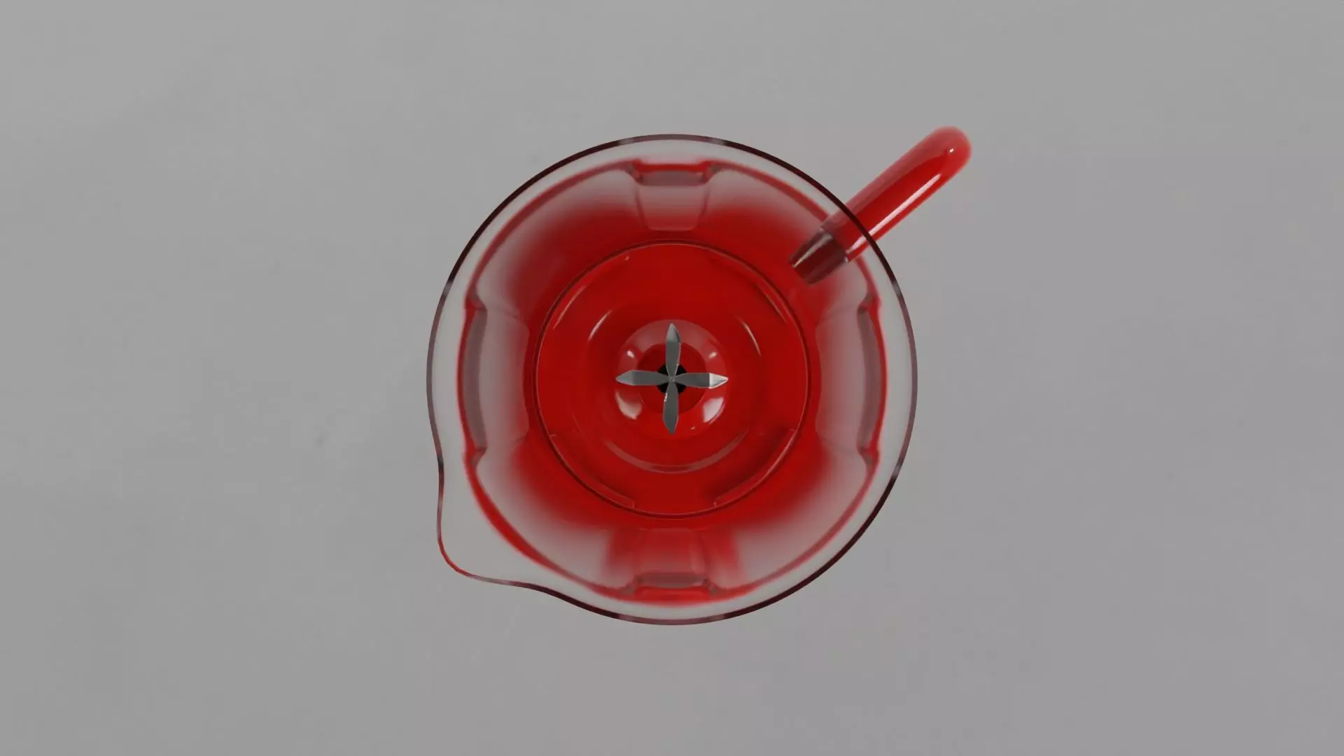 Electric blender with square body and transparent jar model 3D model_4