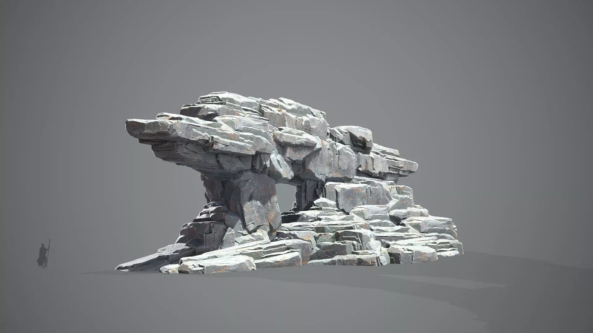 Modular Cliff Rock Slab - Game Ready Asset Low-poly 3D model_3