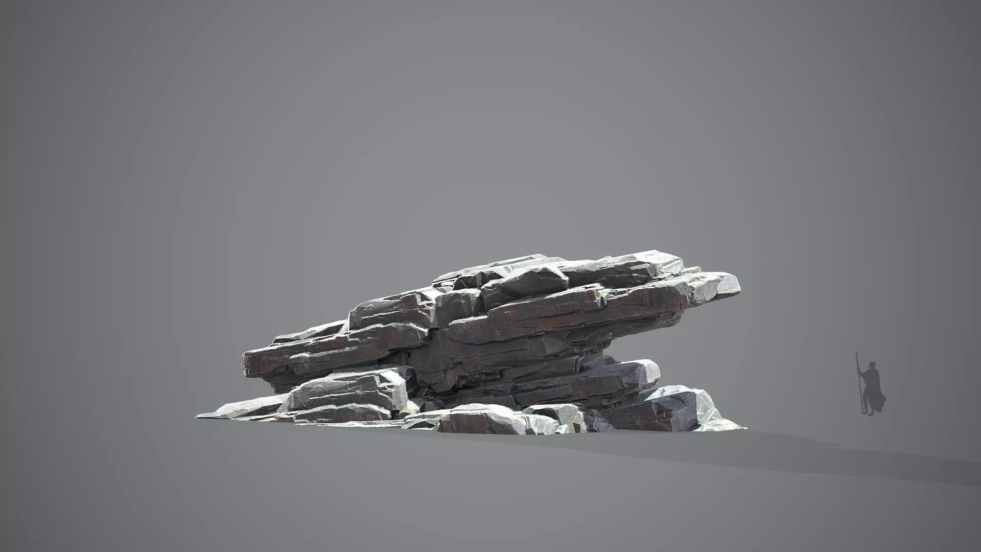 Modular Cliff Rock Slab - Game Ready Asset Low-poly 3D model_2