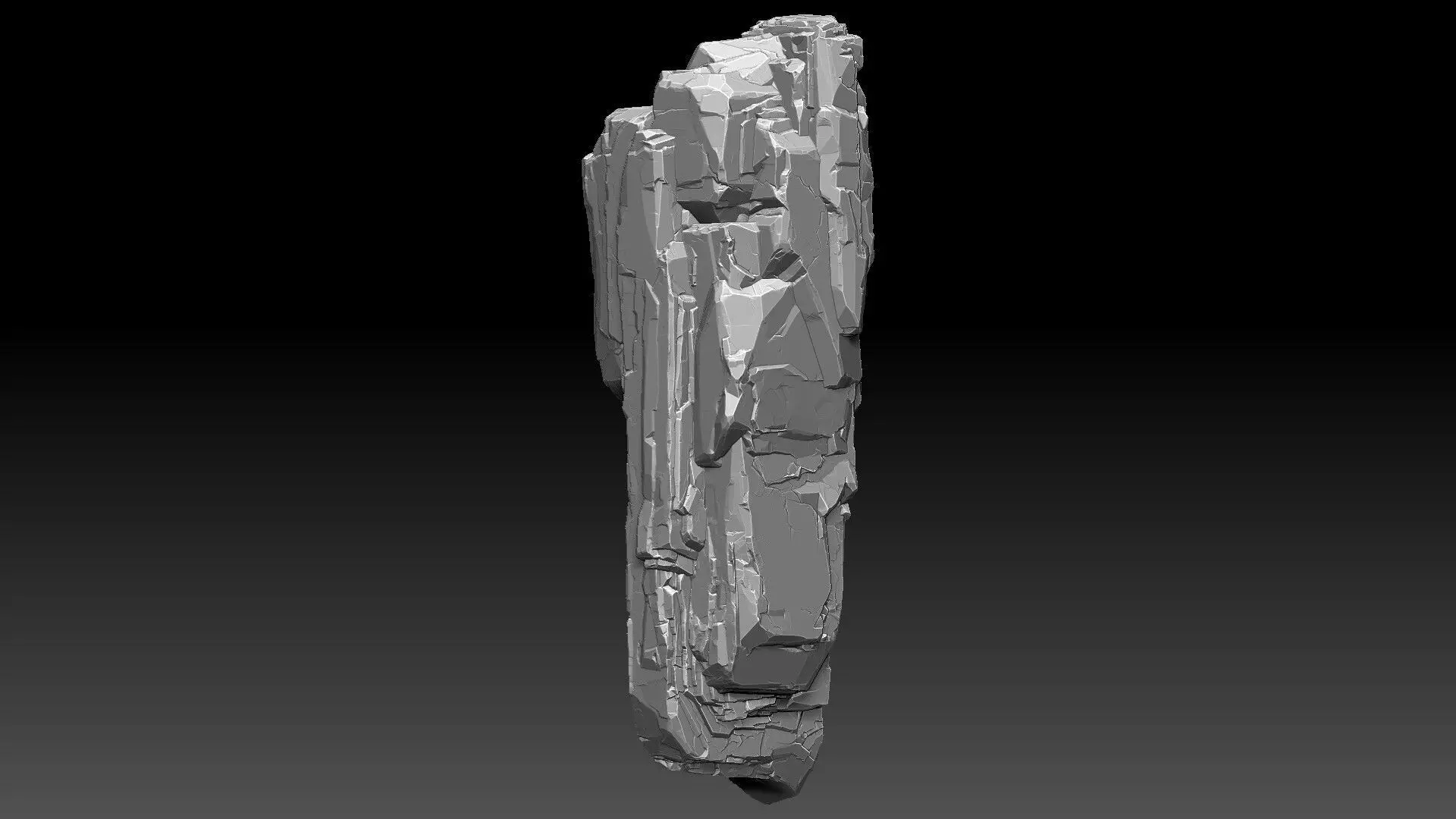 Modular Cliff Rock Slab - Game Ready Asset Low-poly 3D model_7