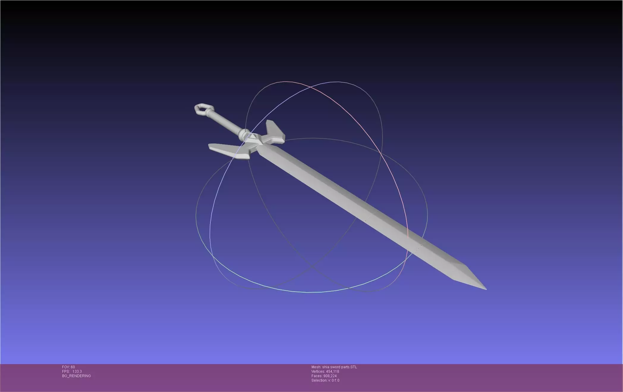Dungeon Of Black Company Shia Sword 3D print model_79