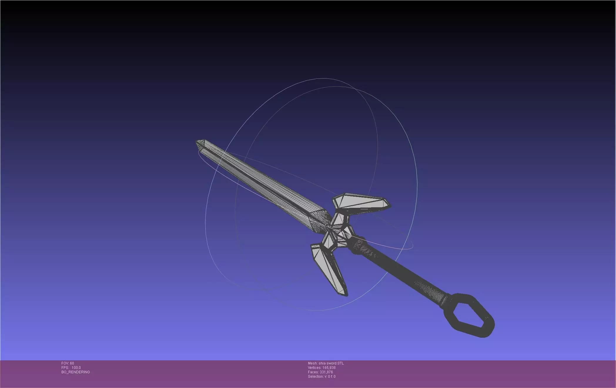 Dungeon Of Black Company Shia Sword 3D print model_21