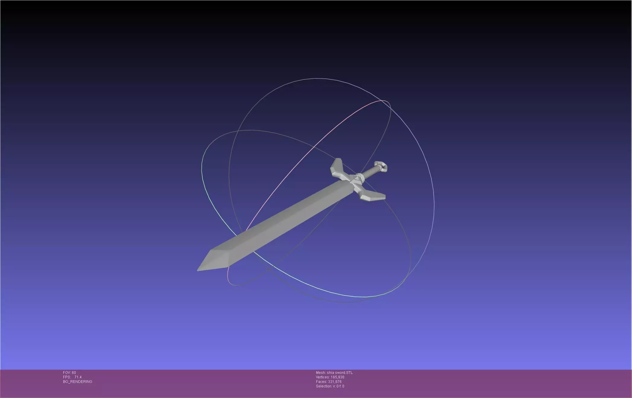 Dungeon Of Black Company Shia Sword 3D print model_10