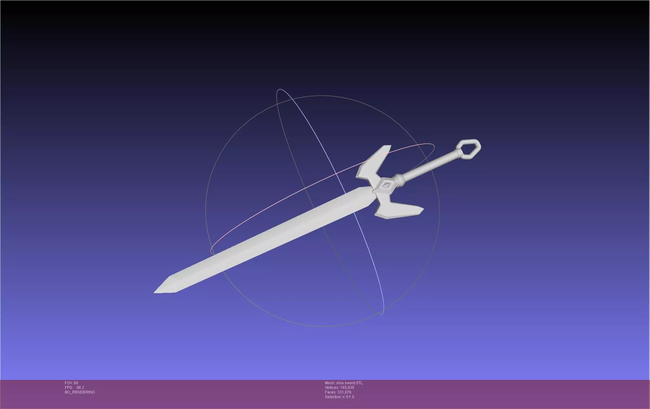 Dungeon Of Black Company Shia Sword 3D print model_2