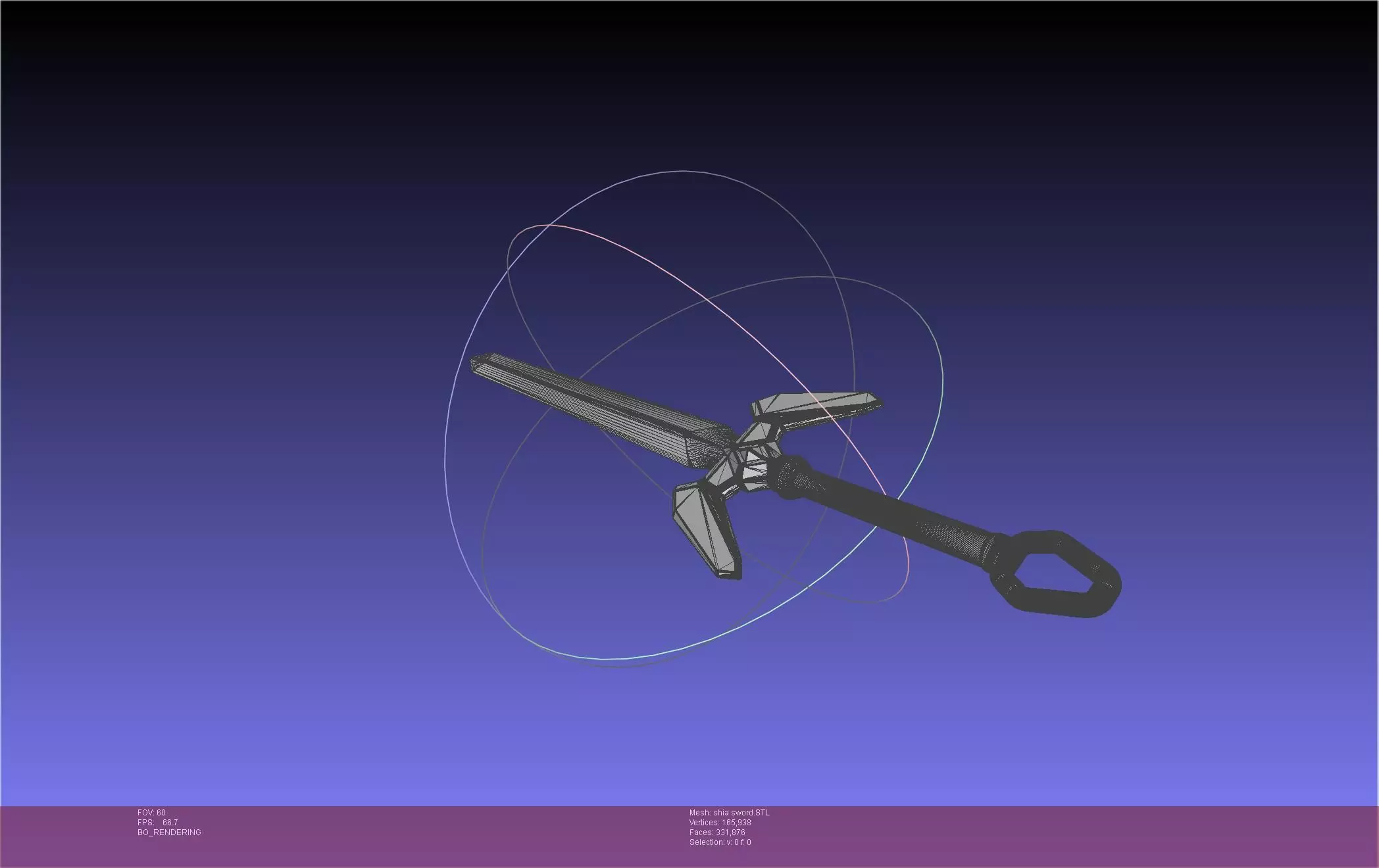 Dungeon Of Black Company Shia Sword 3D print model_20