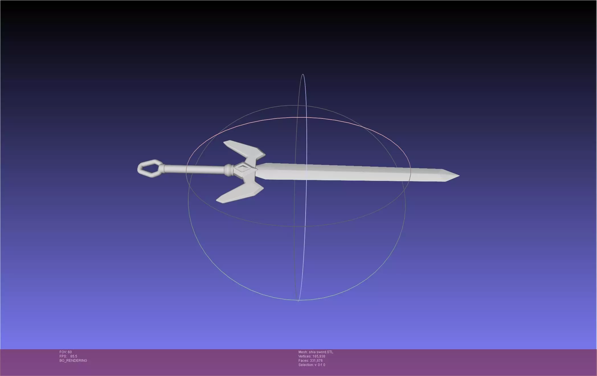 Dungeon Of Black Company Shia Sword 3D print model_6