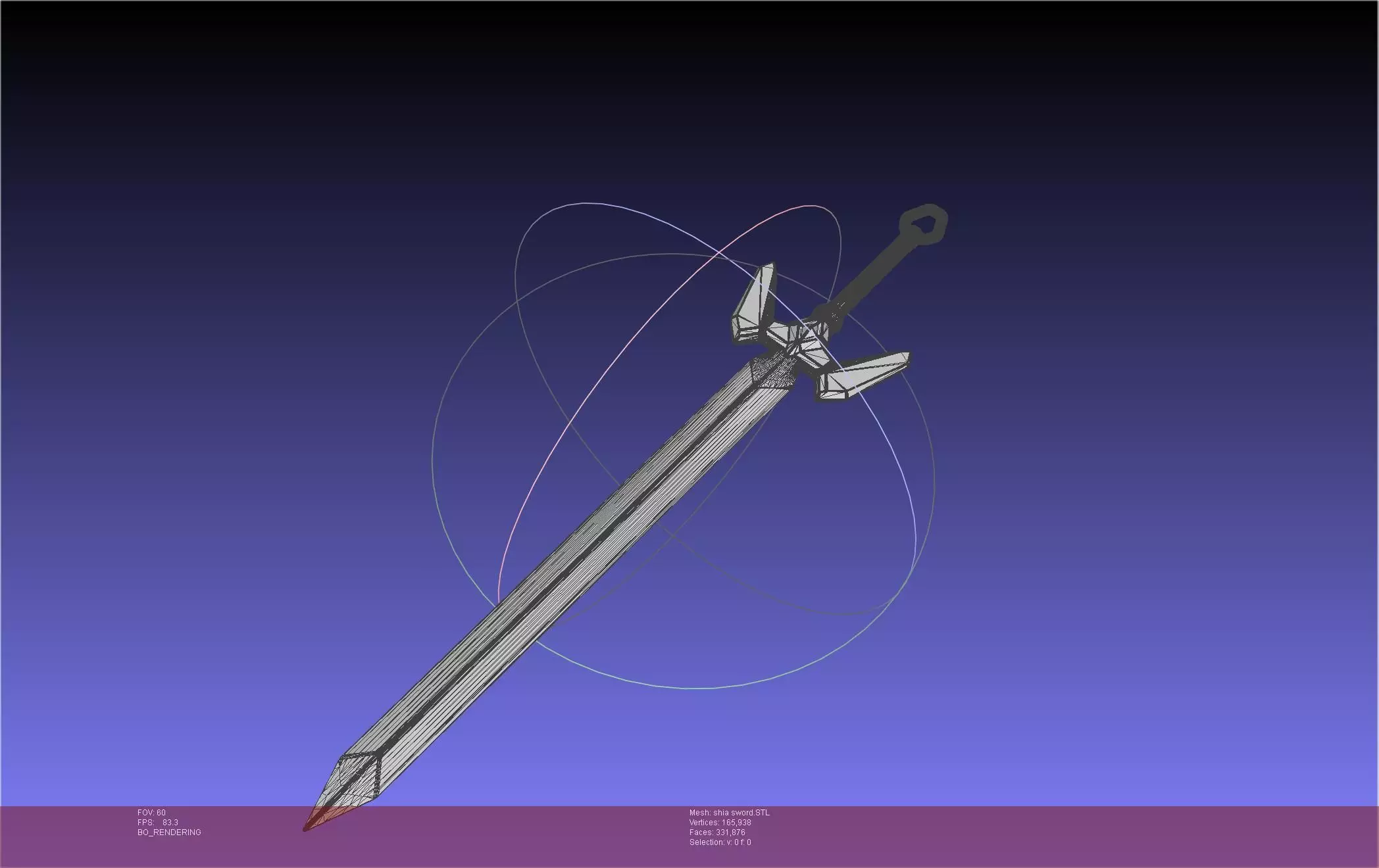 Dungeon Of Black Company Shia Sword 3D print model_17