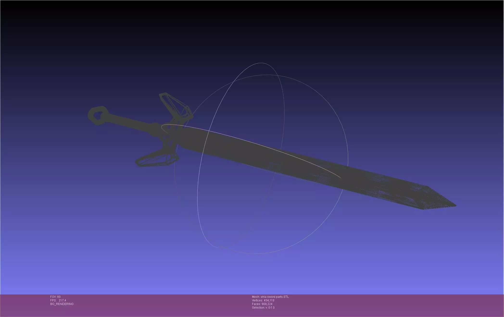 Dungeon Of Black Company Shia Sword 3D print model_86