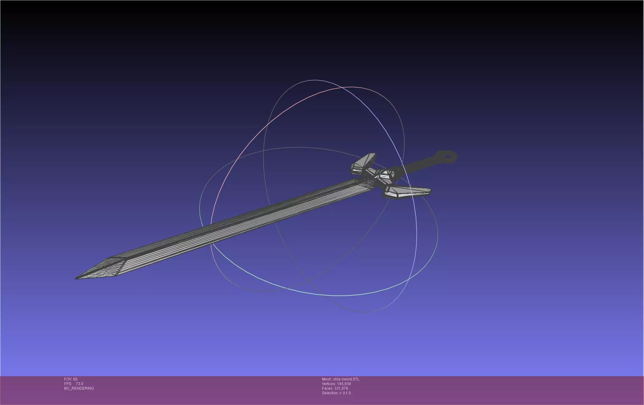 Dungeon Of Black Company Shia Sword 3D print model_18