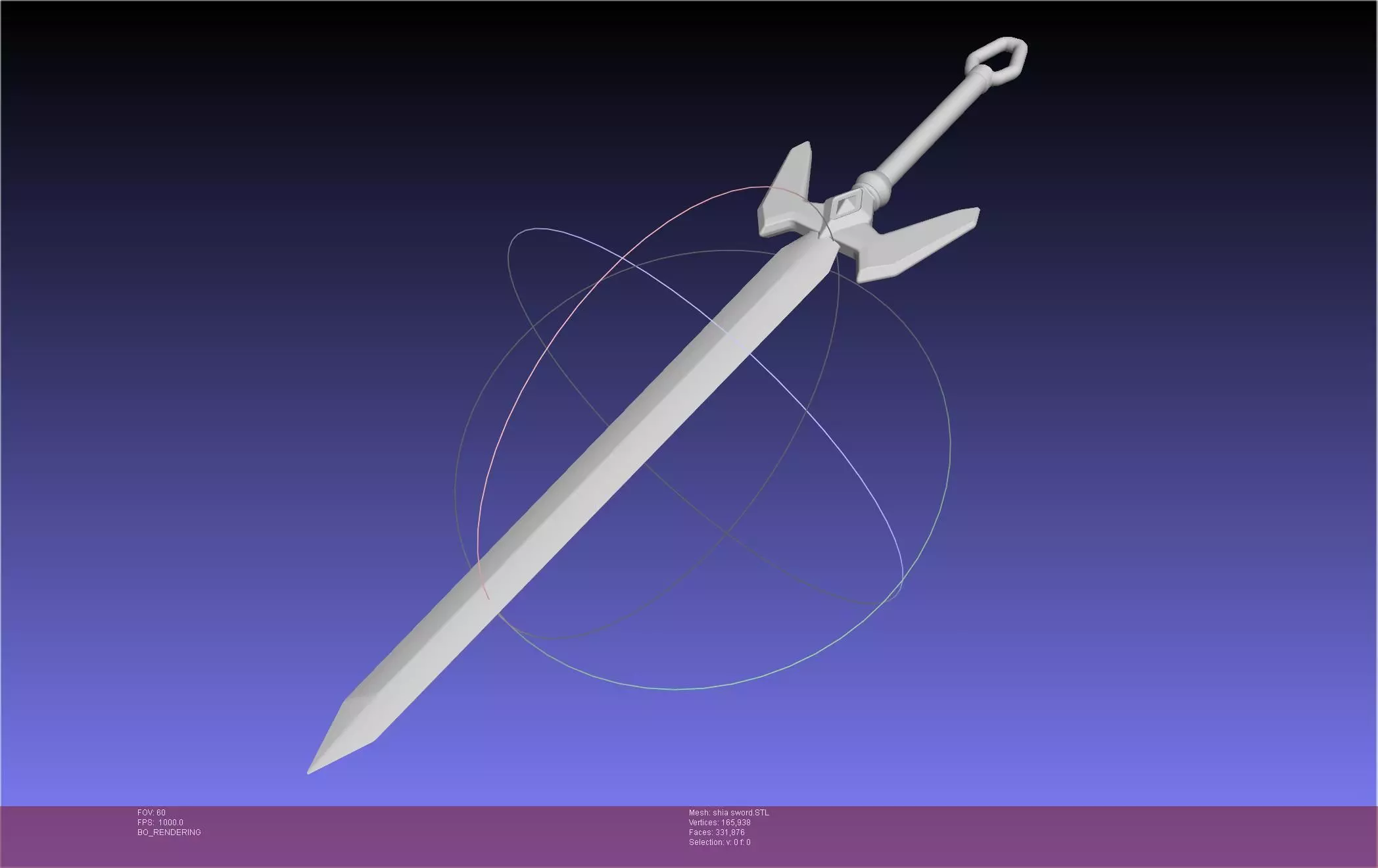 Dungeon Of Black Company Shia Sword 3D print model_0