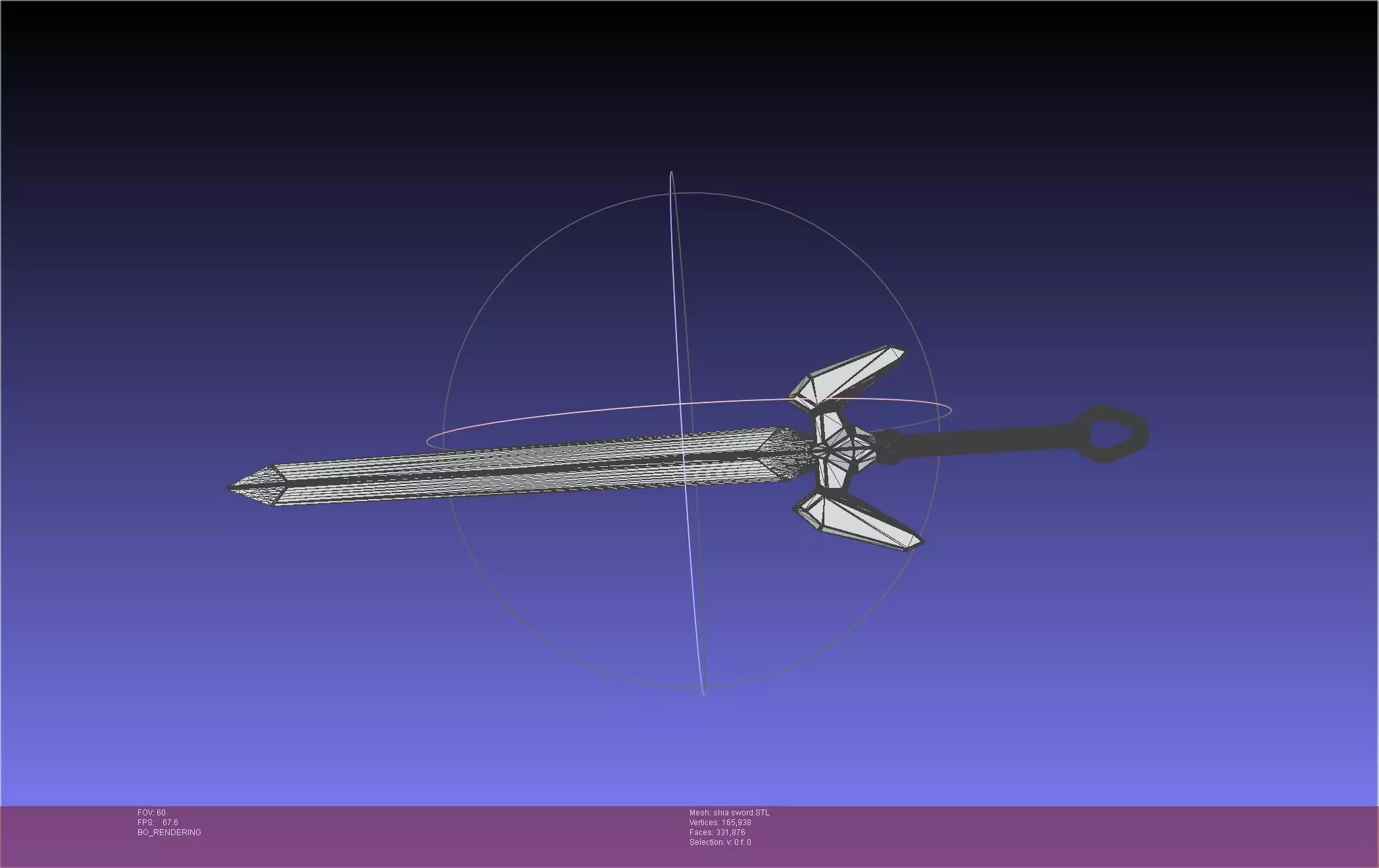 Dungeon Of Black Company Shia Sword 3D print model_16