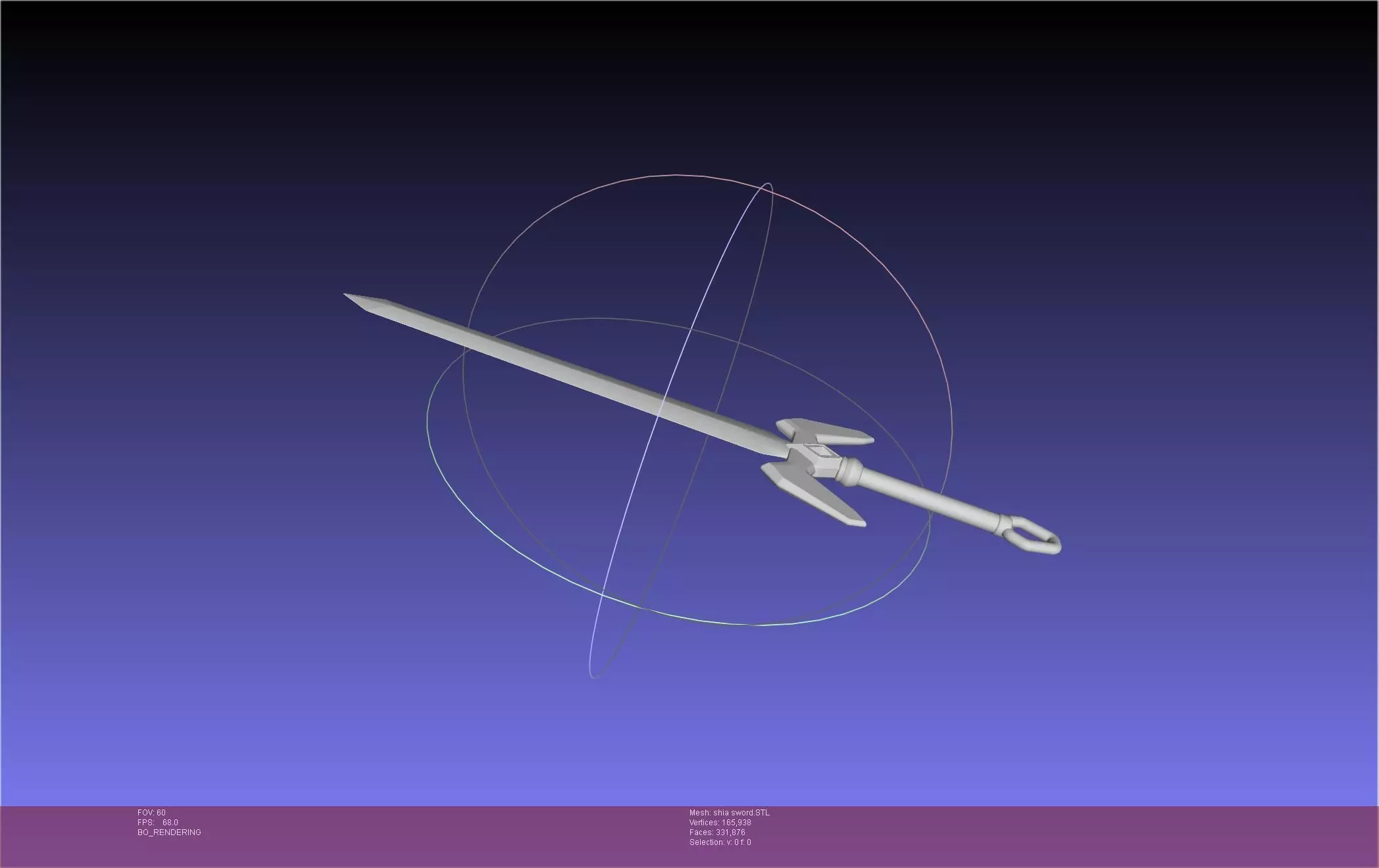 Dungeon Of Black Company Shia Sword 3D print model_9