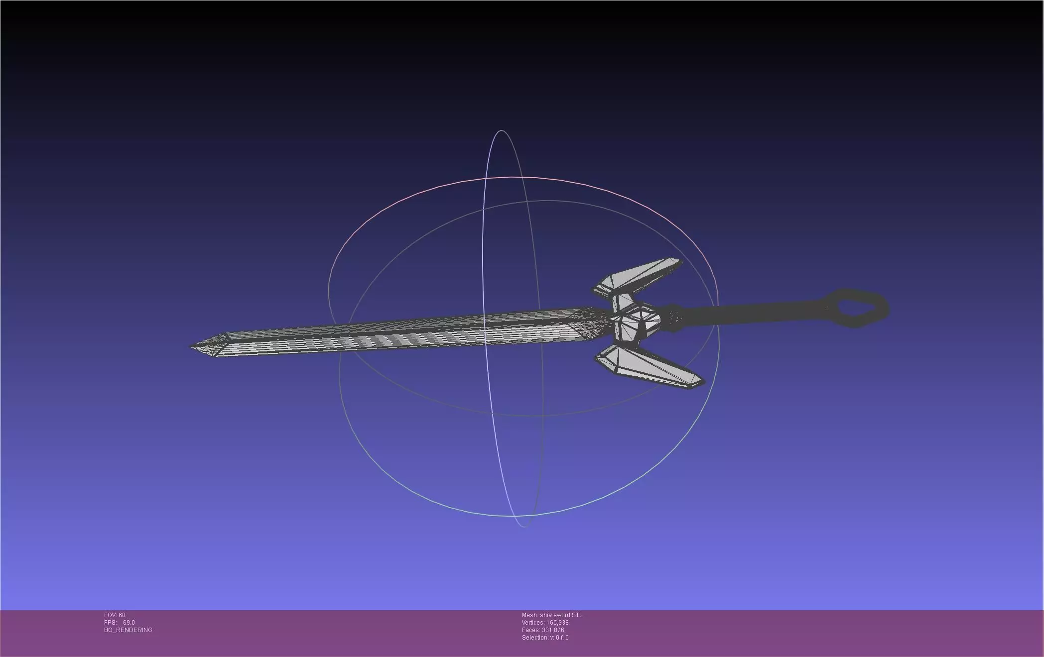 Dungeon Of Black Company Shia Sword 3D print model_19