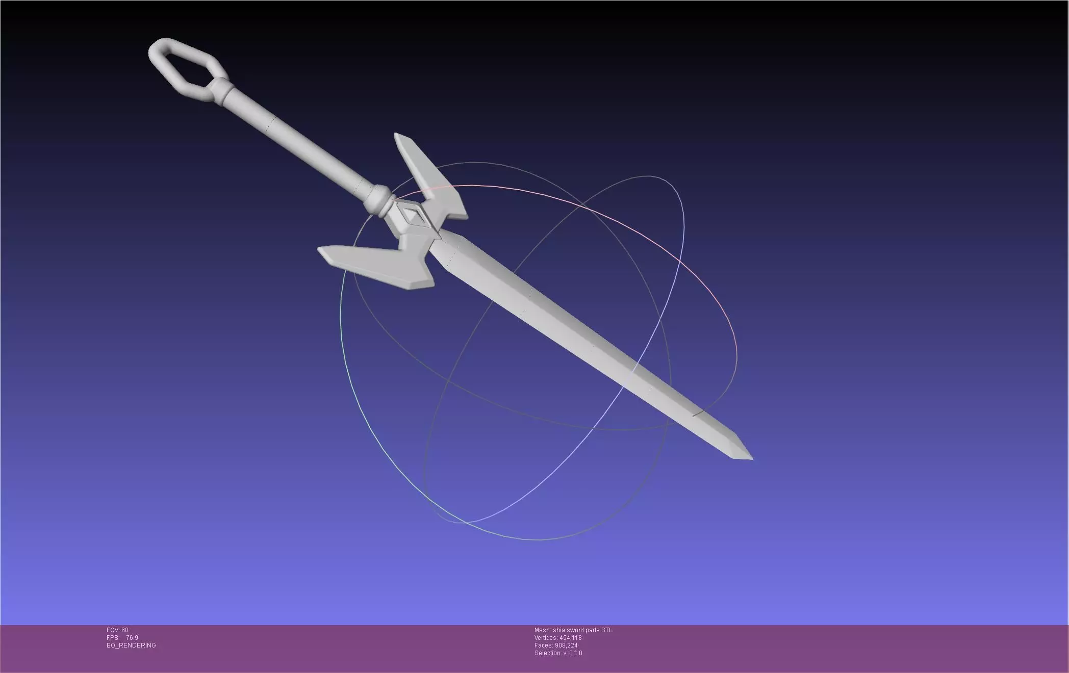 Dungeon Of Black Company Shia Sword 3D print model_80