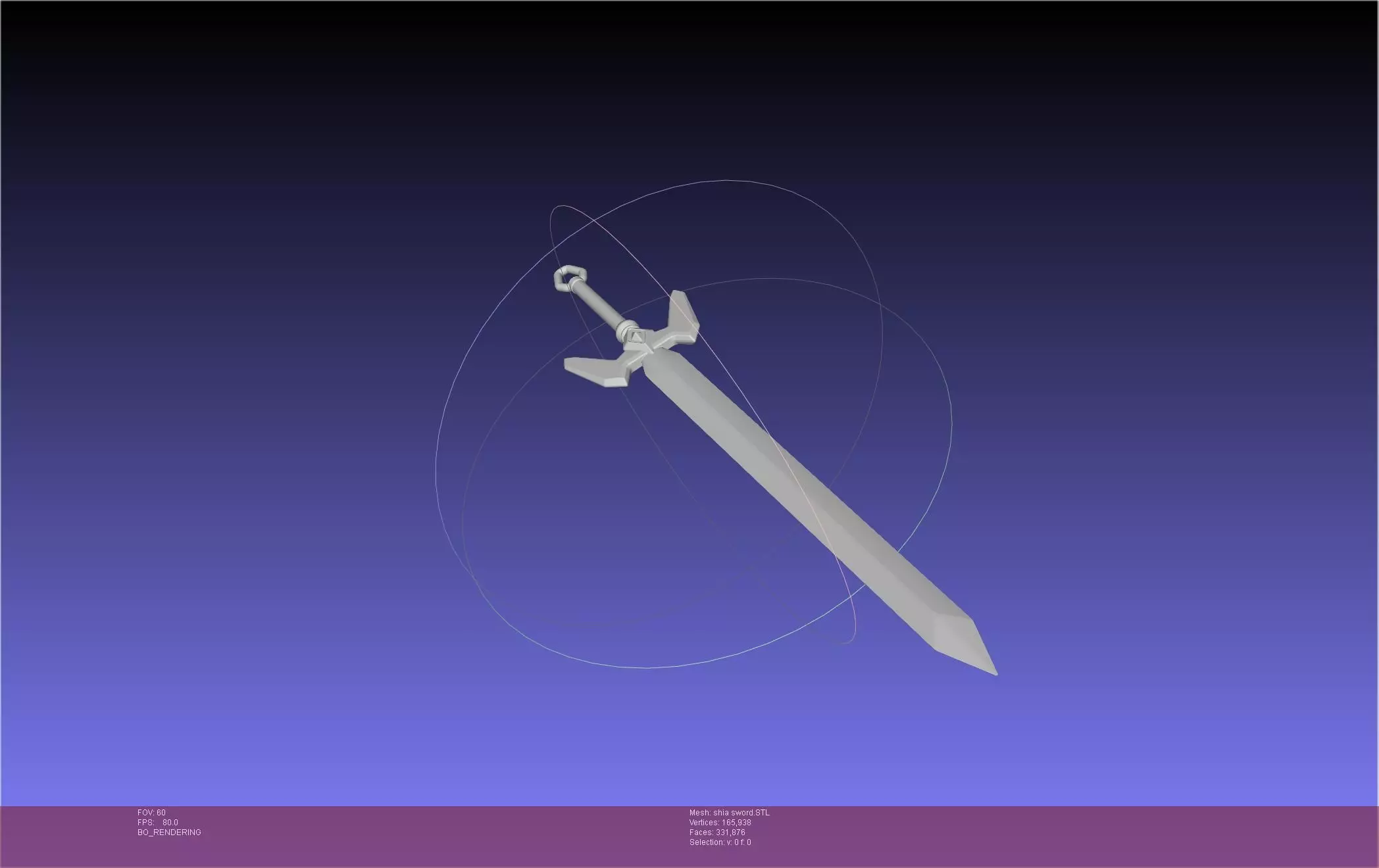 Dungeon Of Black Company Shia Sword 3D print model_5
