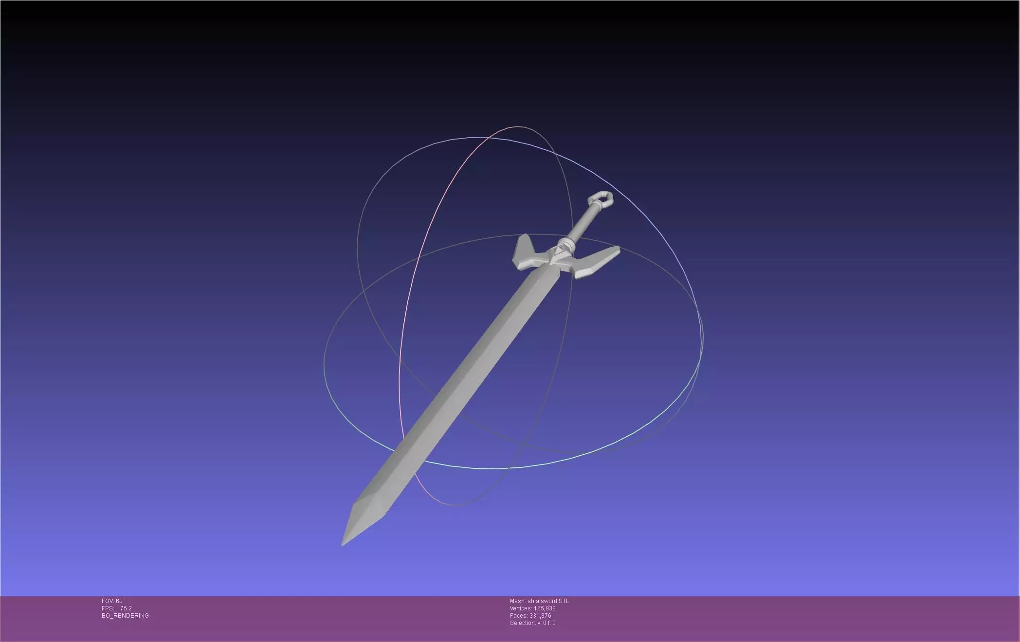 Dungeon Of Black Company Shia Sword 3D print model_4