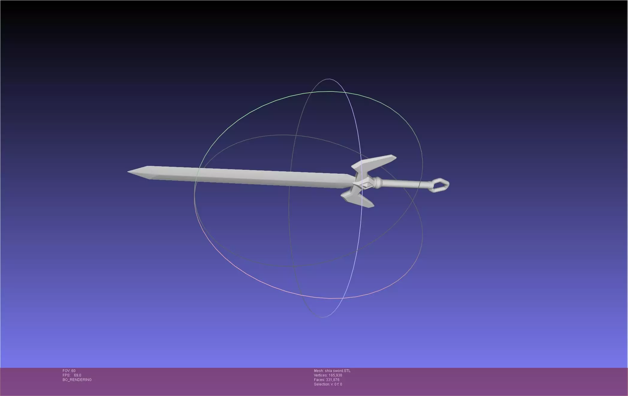 Dungeon Of Black Company Shia Sword 3D print model_12