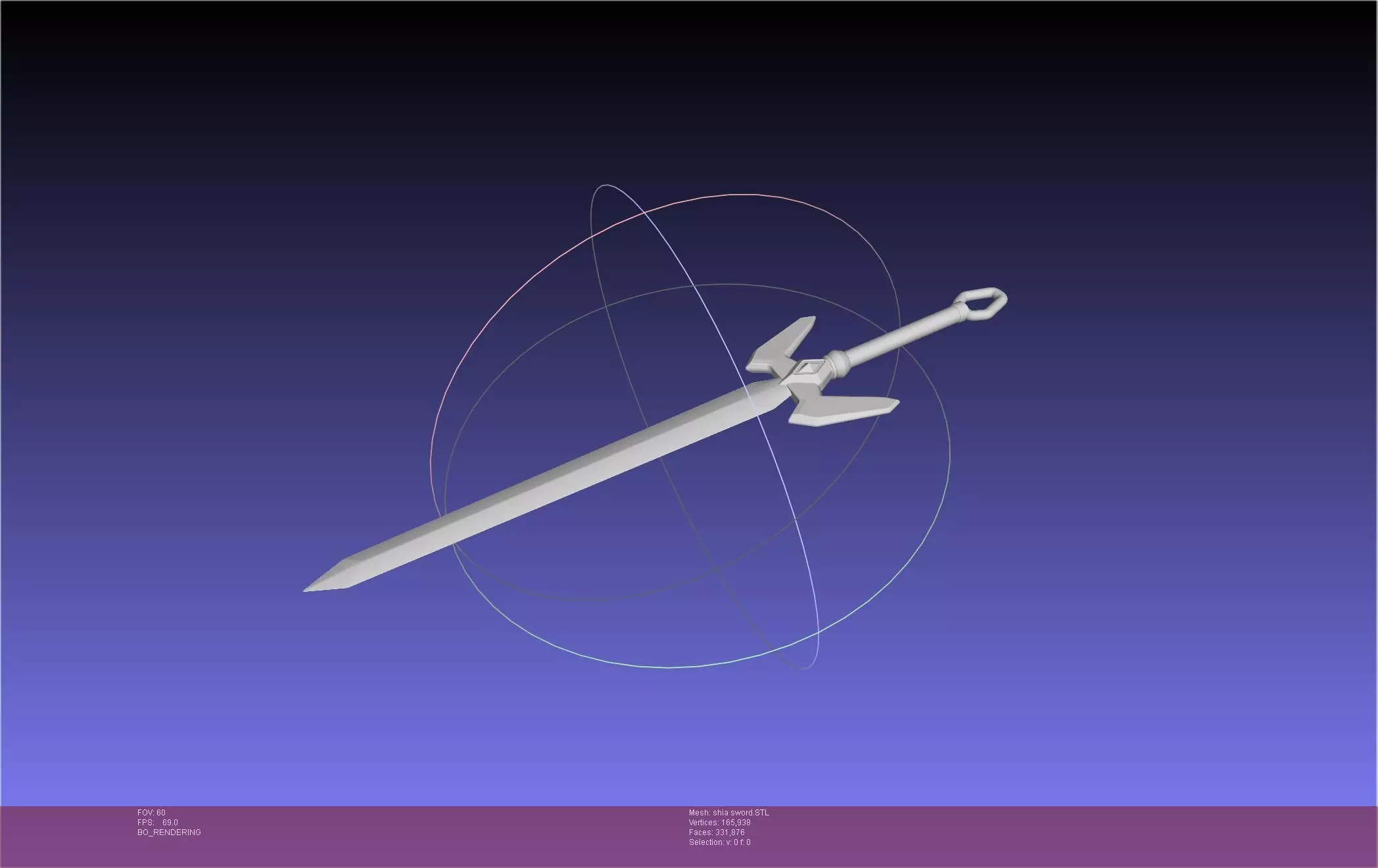 Dungeon Of Black Company Shia Sword 3D print model_3