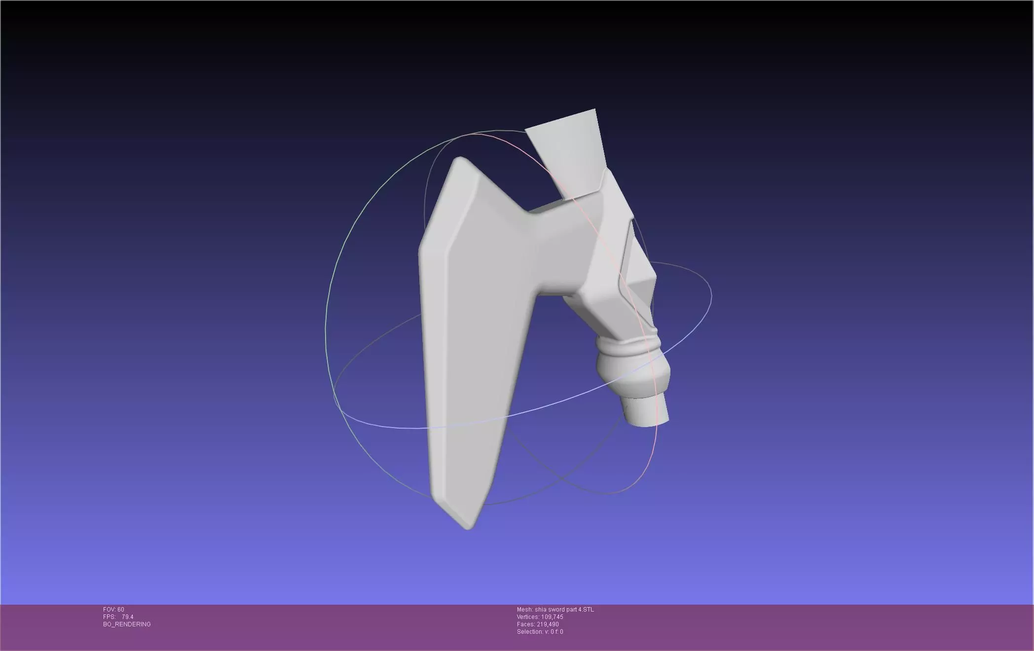 Dungeon Of Black Company Shia Sword 3D print model_50