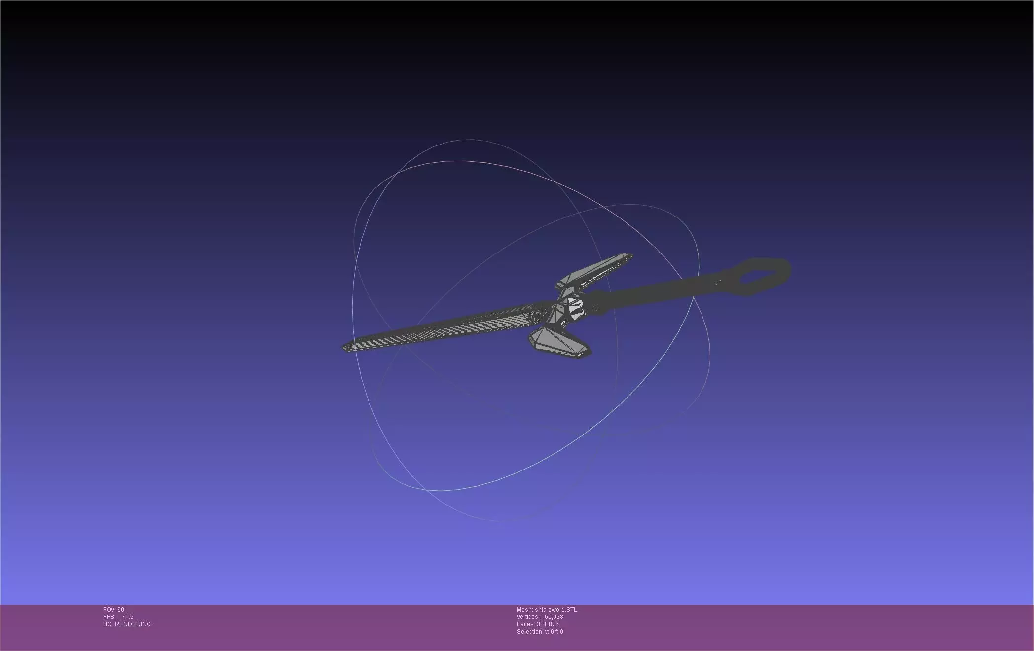 Dungeon Of Black Company Shia Sword 3D print model_14