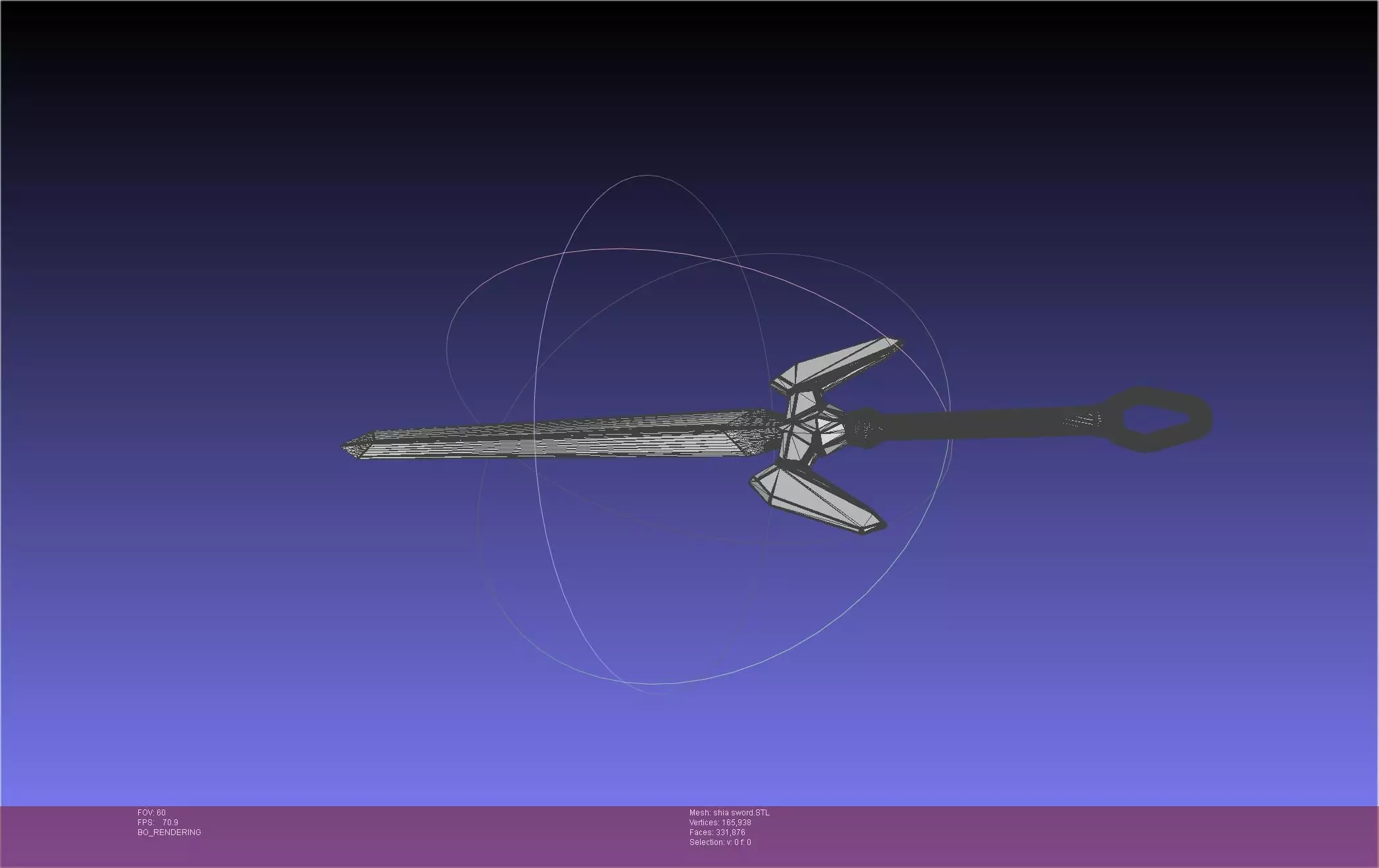 Dungeon Of Black Company Shia Sword 3D print model_15