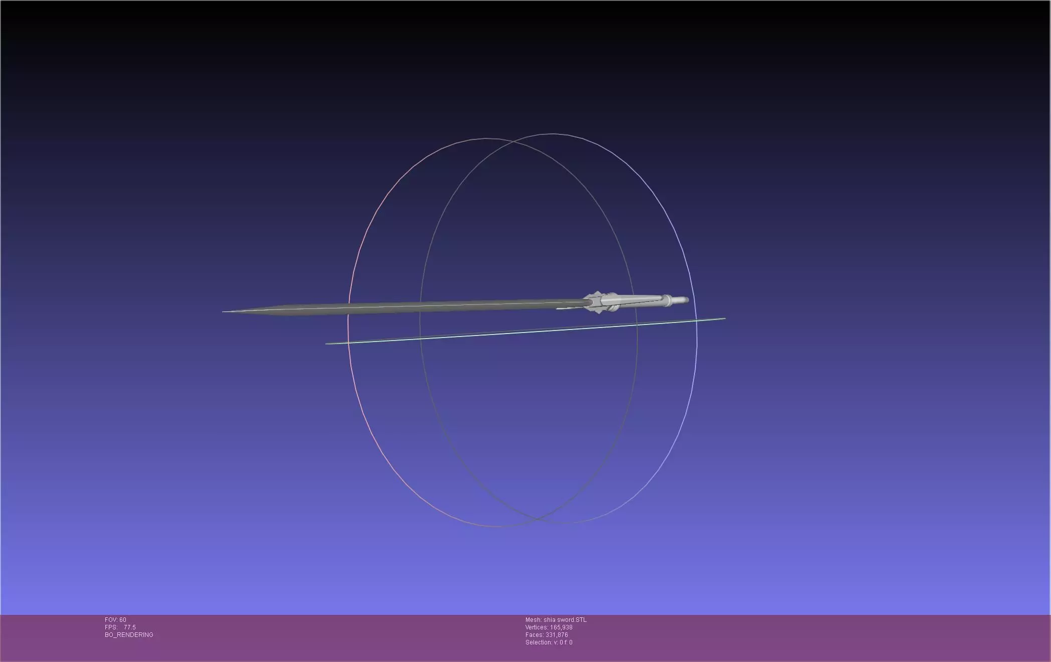 Dungeon Of Black Company Shia Sword 3D print model_11