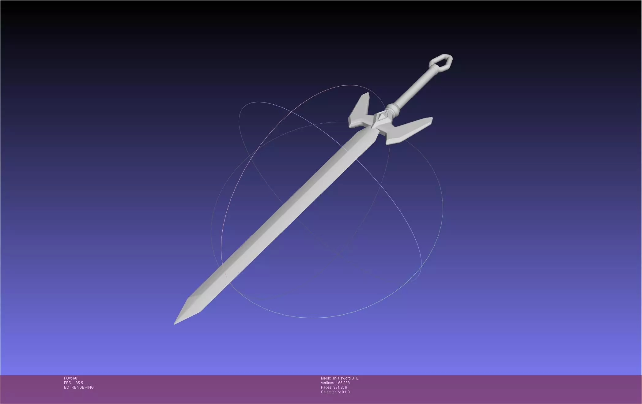 Dungeon Of Black Company Shia Sword 3D print model_1