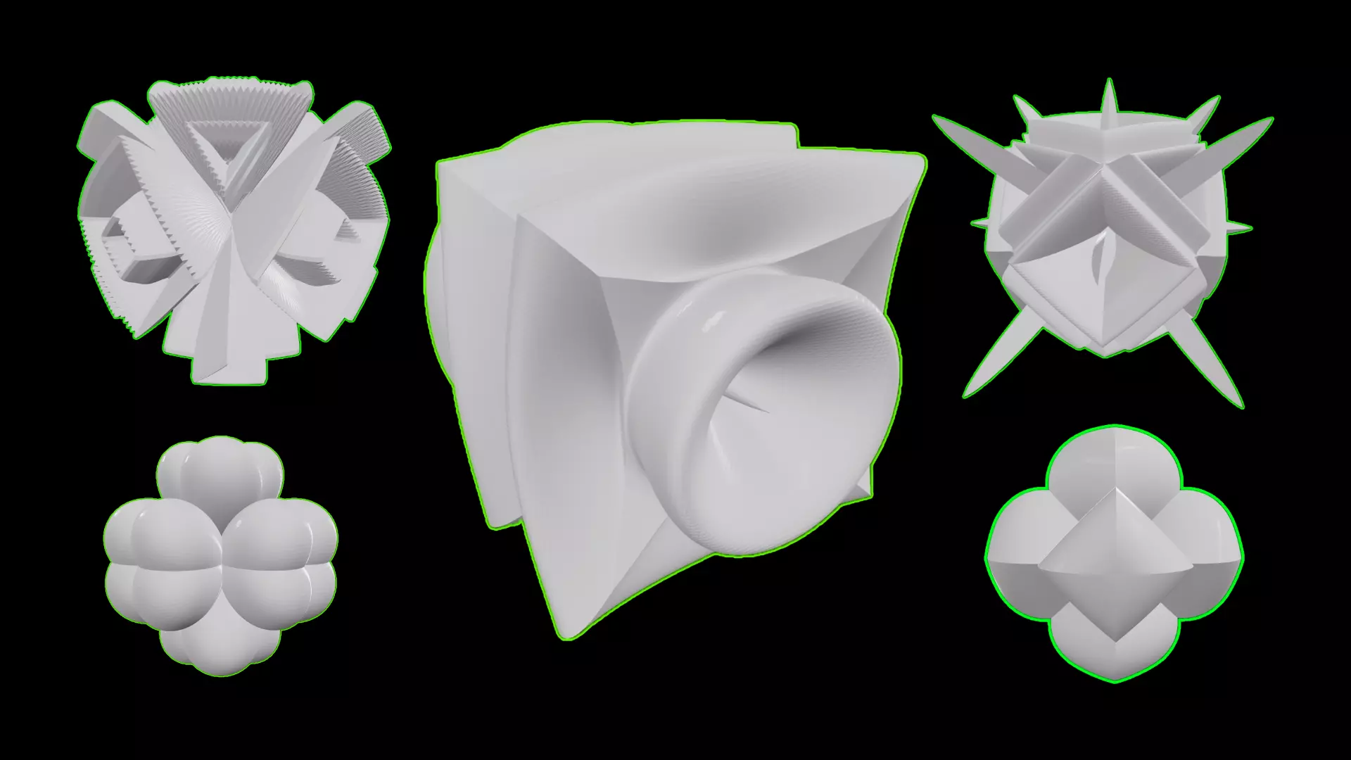 UUON Vector Print Test -  Kit 001 - 5 Models - 45-120k Range 3D print model_0