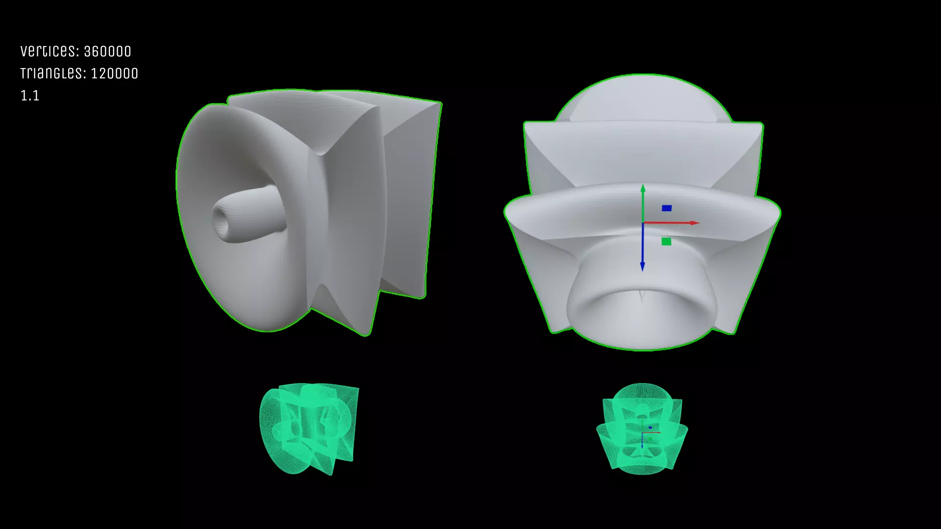UUON Vector Print Test -  Kit 001 - 5 Models - 45-120k Range 3D print model_1