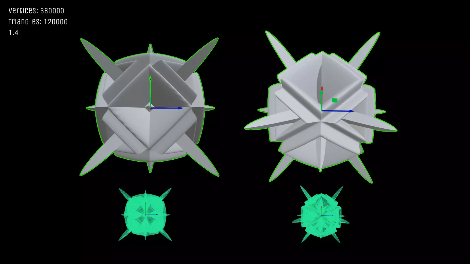 UUON Vector Print Test -  Kit 001 - 5 Models - 45-120k Range 3D print model_4