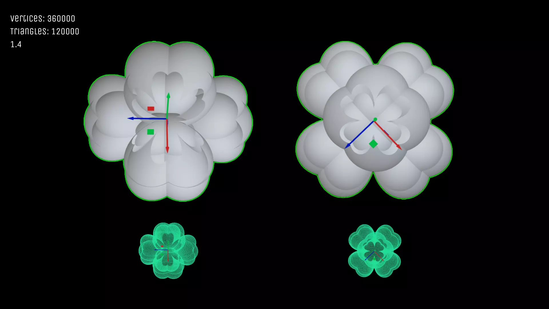 UUON Vector Print Test -  Kit 001 - 5 Models - 45-120k Range 3D print model_3